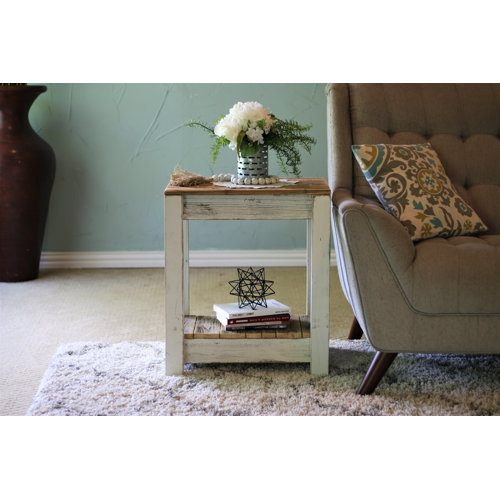 Highland Dunes Marleigh 26'' Tall Solid Wood End Table & Reviews Wayfair